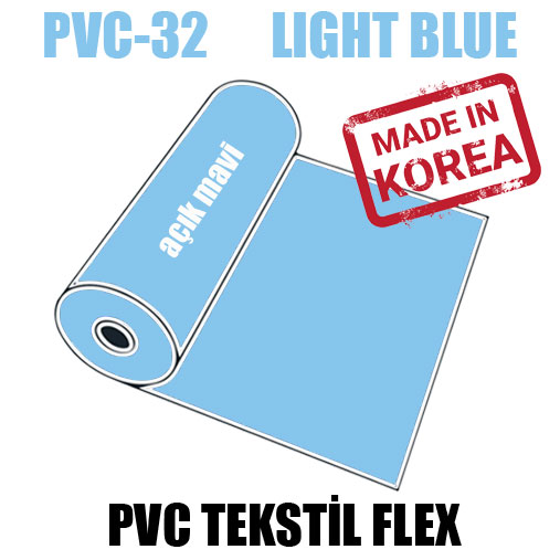 PVC Açık Mavi (Light Blue) Flex / 51 cm x 1 metre