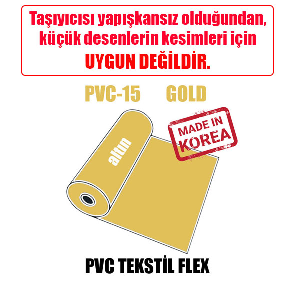 PVC Altın (Gold) Flex / 51 cm x 1 metre - Thumbnail