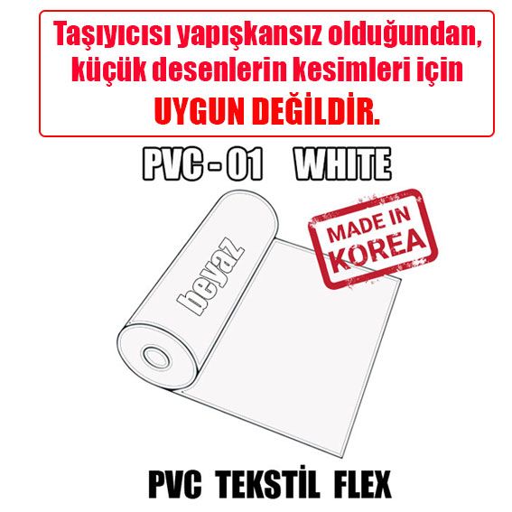 PVC Beyaz (White) Flex / 51 cm x 1 metre