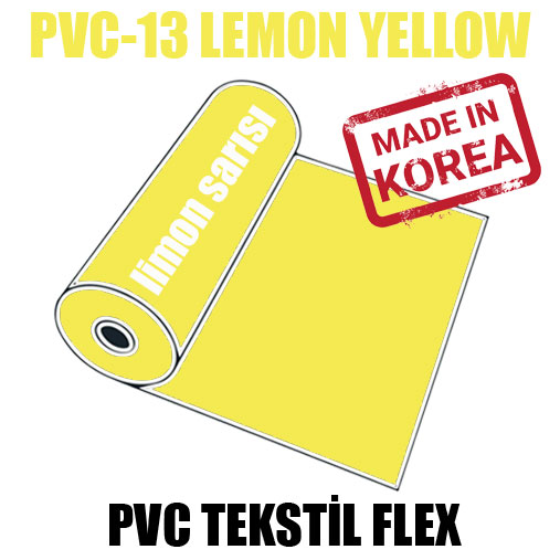 PVC Limon Sarı (Lemon Yellow) Flex / 51 cm x 1 metre