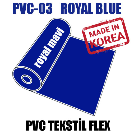 PVC Mavi (Royal Blue) Flex / 51 cm x 1 metre - Thumbnail