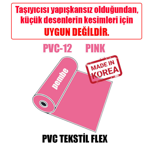 PVC Pembe (Pink) Flex / 51 cm x 1 metre - Thumbnail