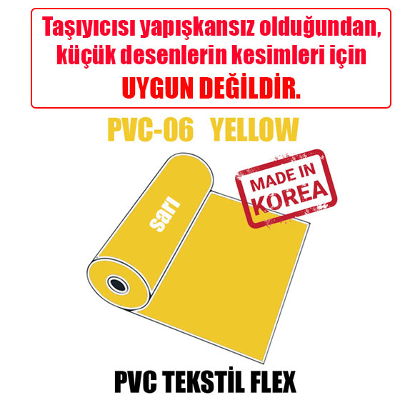 PVC Sarı (Yellow) Flex / 51 cm x 1 metre