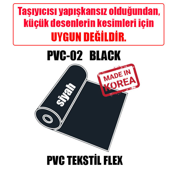 PVC Siyah (Black) Flex / 51 cm x 1 metre