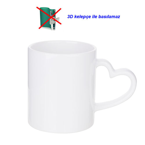 Sublimasyon Seramik Sapi Kalpli Kupa Sublimasyon Ve Lazer Baskiya Uygun